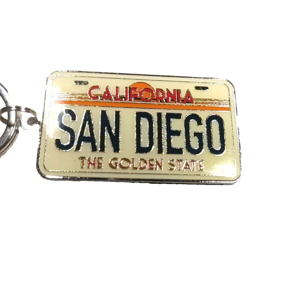 California The Golden State Keychain License Plate